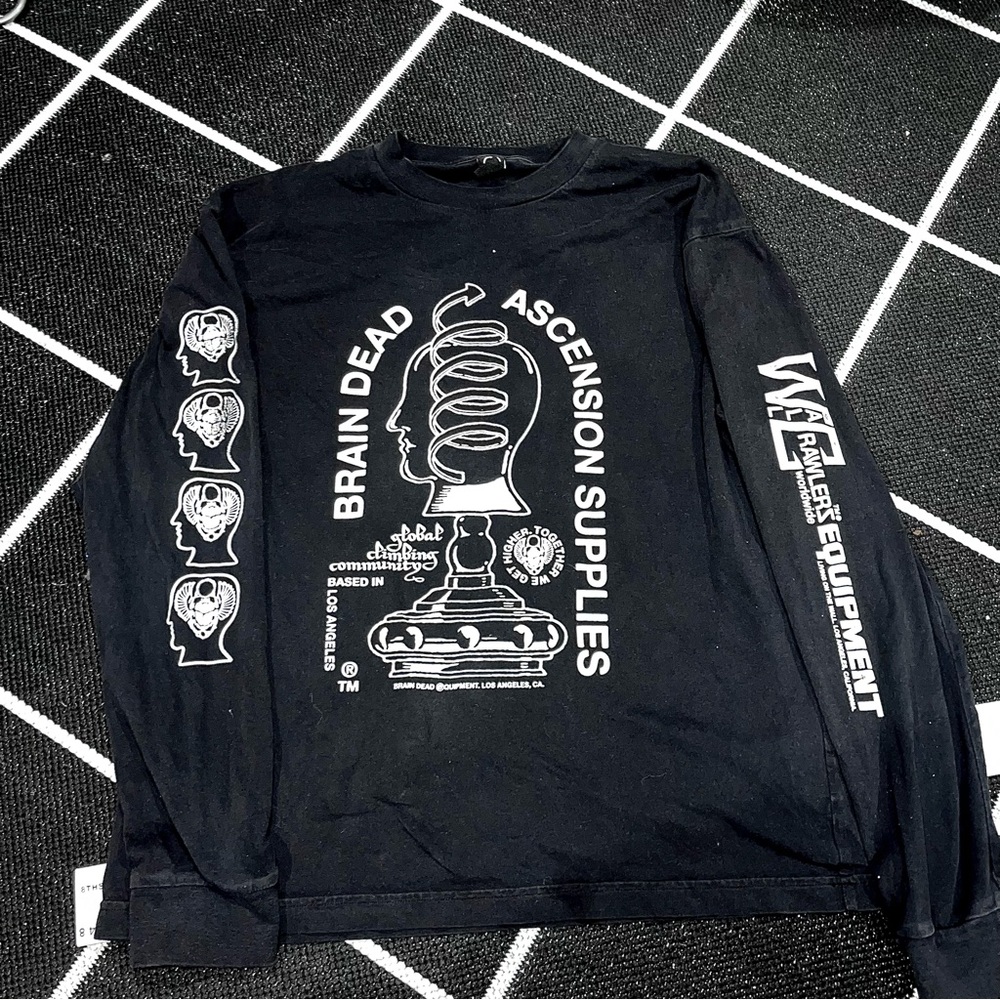 Men’s Braindead Studios Sz MD EUC LA Climbers Graphic Long Sleeve Tee